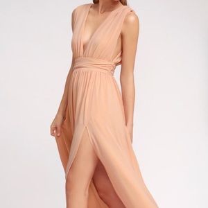 Lulus heavenly hues blush Maxi dress